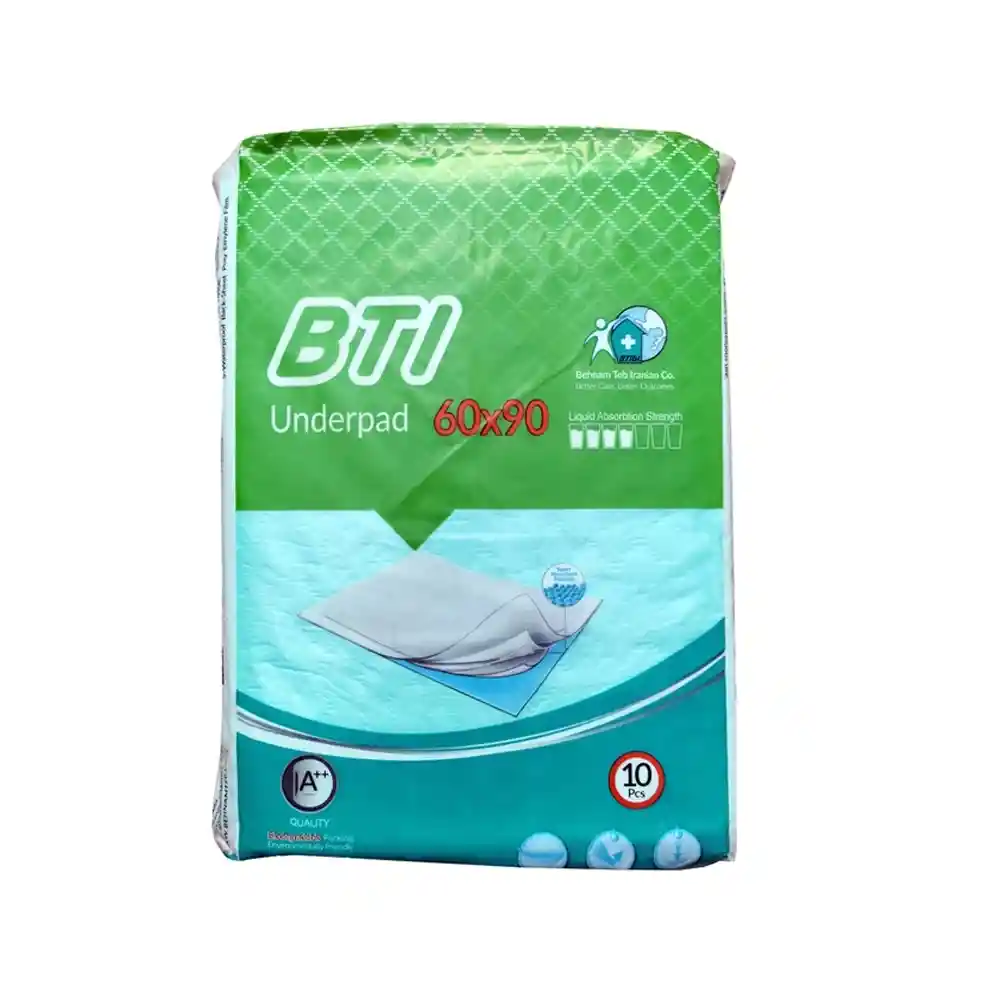 زیرانداز BTI زیر انداز ۱۰ عددی برند BTI سایز ۶۰*۹۰ - Image 1